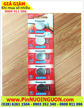 COMBO 1vỉ 5viên Pin Panasonic CR2025 lithium 3v (X.xứ Indonesia) _Giá chỉ 58.000đ (MẪU MỚI)